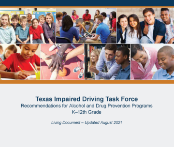 cover page of the latest texas impaired driving task force reference book